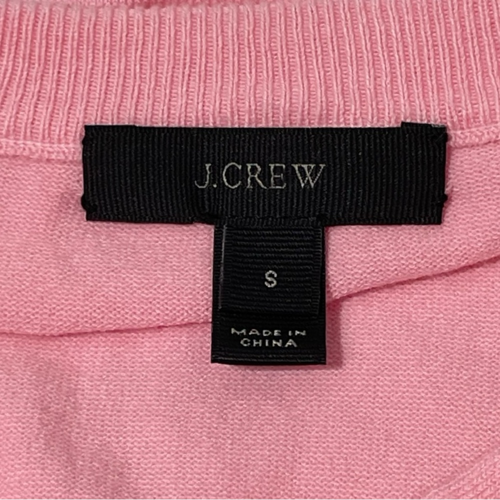 JCrew Pink cotton cardigan sweater small button front sz small feminine classic - Picture 8 of 8